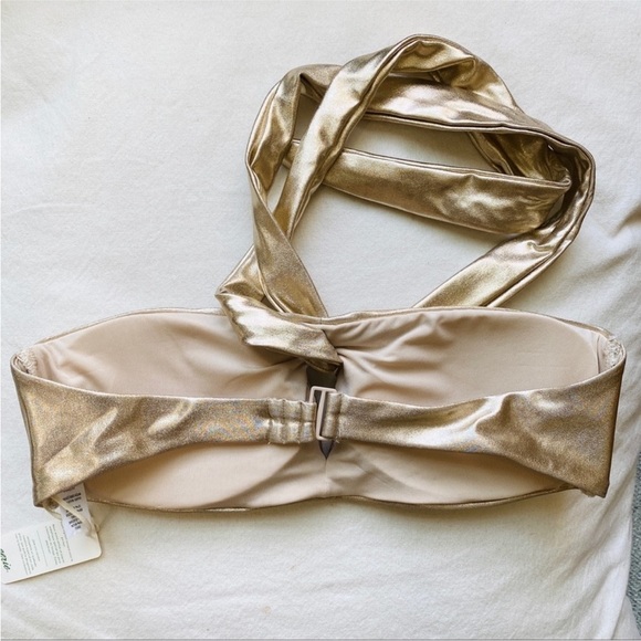 Aerie gold foil bikini NWT - Picture 2 of 4